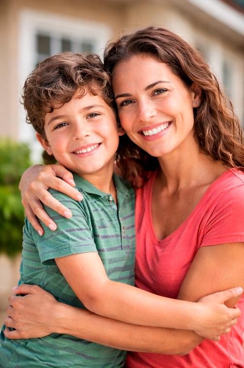 Família realizando o sonho da casa própria